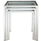 Modway Nimble Nesting Table - Silver - Set of 3-4