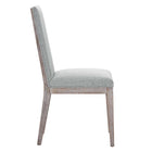 Modway Maisonette French Vintage Tufted Fabric Dining Side Chairs - Light Grey - 2 Pack-Non-Marking Foot Pins