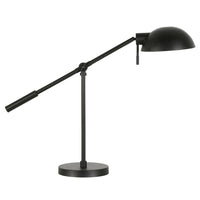Hudson&Canal Dexter 23.25" Tall Boom Arm Table Lamp with Metal Shade - Blackened Bronze/Blackened Bronze-Transitional design for your living room, workspace, or bed side table