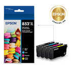 Epson T852 DURABrite Ultra Ink Combo Pack - High Yield - Black/Colour - 4 Pack-High yields for affordable high-volume printing