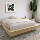 Nexera Marconi Platform Bed Frame - Queen Size - Natural Blonde Oak-6