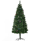 HOMCOM 6' Artificial Christmas Tree - Green-Fire retardant leaves to give a full and lush look to the tree 