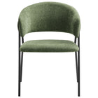 Modway Nella Upholstered Heathered Chenille Dining Chairs - Eucalyptus/Black - 2 Pack-9