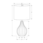 Monarch Specialties 17" H Contemporary Table Lamp - Black Ceramic / Ivory / Cream Shade-Backed by a 2 year limited warranty against any defects, you can trust the durability and craftsmanship of this lighting accent piece