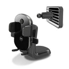 Mighty Mount Grip Cradle - Dash and Vent Mount-Universal Compatibility: Securely holds phones of all sizes (with/without cases)