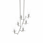 Modway Skylark 6-Light Chandelier - Clear/Polished Nickel-Bulbs Not Included