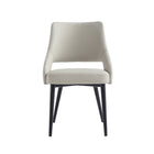 Manhattan Comfort Tremont 21.7" Modern Leatherette Upholstered Dining Chair - Stone-Modern Dining Chair for Dining Room and Task Use