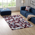 Modway Andela Interlocking Block Mosaic Area Rug - 5 ft W x 8 ft L - Multicolored Red/Light Blue-Tight Low Pile Weave