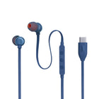 JBL Tune 310C USB Wired Hi-Res In-Ear Headphones - Blue-Tangle-free flat cable