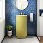 Modway Quantum 18" Bathroom Vanity - White/Gold-MDF Construction