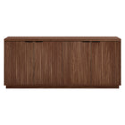 Hudson&Canal Mansfield 68"W Buffet Table - Satin Walnut-A modern contemporary design for your dining room, kitchen, or den