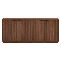 Hudson&Canal Mansfield 68"W Buffet Table - Satin Walnut-A modern contemporary design for your dining room, kitchen, or den