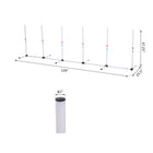 PawHut Adjustable Dog Agility Training Obstacle Set - White-This pet agility set can help to nurture the relationship between pet owners and pets 