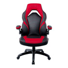 Emerge Vortex Bonded Leather Gaming Chair - Black/Red-Black and red gaming chair
