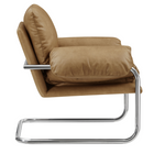 Modway Ansel Vegan Leather Accent Chair - Toast-Overstuffed Cushion