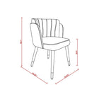 Manhattan Comfort Zephyr 21.65" Modern Velvet Upholstered Dining Chair - Hunter Green-Upholstered in Elegant Velvet with High Density Foam Filled Padding