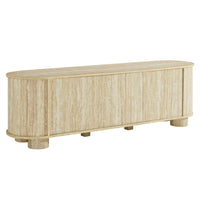 Modway Overture 63" Oval Faux Travertine TV Stand - Travertine-Oval TV Stand