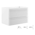 Modway Render 30" Wall-Mount Bathroom Vanity Cabinet - White-Drywall Friendly Mounting Cleat