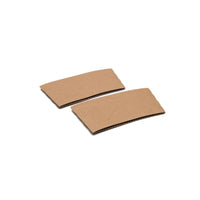 Eco-Packaging Hot Cup Sleeves For 10 - 20 oz. Cups - Double Layer Paper - Plain Kraft - 1000 Pack-White