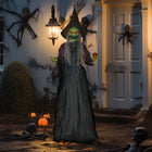 HOMCOM Animatronic Old Witch Prop Halloween Decoration-The jaw suddenly drops when activated 