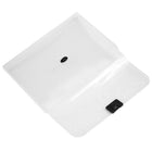 JAM Paper Plastic Portfolio with Center Buckle Closure - 9 1/2 x 13 1/4 x 1 1/8 - Clear-Quantity: Sold Individually