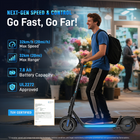 Gyrocopters FlashX Electric Scooter for Adults & Teens - Speed 32 kmph - Range 32 km - APP - Black-Powered by a 36V 7.8Ah lithium-ion battery, the FlashX delivers a stable 32 km range on a single charge, perfect for school, work, or weekend exploration