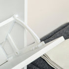 HOMCOM Narrow Shoe Cabinet with 3 Flip Drawers for Entryway - White-Colour: White