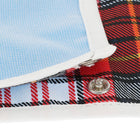 BIOS Living Clothing Protector - Red Plaid-Foldable crumb catcher pouch catches any dropped food or liquids