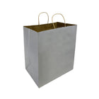 Reliabag Paper Bags - Twist Handles - 14" W x 10" D x 15.75" H - Grey - 150 Pack-Made by the premium gray kraft paper with the re-enforced flat bottom