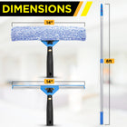 Gritt Commercial Pro Window Washing Cleaning Kit - 14" Squeegee - 14" Washer - 6' Telescopic Pole - 3 Pack-Great for heavy-duty window cleaning