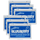 Ready 2 Learn Washable Stamp Pad - Blueberry Scented - Blue - 6 Pack-Stop And Smell The Ink - Add some life to your artistic creations! This blue stamp pad features fragrant, blueberry-scented ink. An entertaining artistic resource for classrooms, homes or centers!