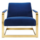 Modway Seg Performance Velvet Accent Chair - Gold Navy-6
