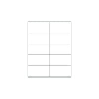 Spicers White Laser Labels - Blank Un-coated - 8-1/2" x 11" Sheets - 4" x 2" 10 up - 250 Pack-Blank shipping label