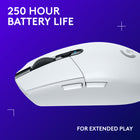 Logitech G305 Lightspeed Gaming Mouse - White-Classic Design: Weighing in at 99 grams, the lightweight G305 symmetric mouse features a low profile and rounded back for a comfortable grip and agile control for various playstyles 
