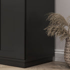 HOMCOM 72" H Modern Kitchen Pantry Cabinet with Shelves - Black-Colour: Black 