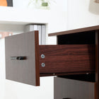HOMCOM 47.25" Computer Desk with Storage - Walunt-Made of thick engineered board with a melamine coating, which is anti-scratch and water-resistant 