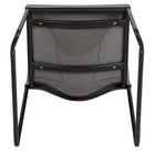Flash Furniture HERCULES Series Grey Full Back Contoured Stack Chair with Black Powder Coated Sled Base-Designed for Commercial Use