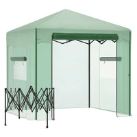 Outsunny 8' x 6' Portable Pop Up Greenhouse- Suitable for plants, vegetables, fruits, flower breeding    