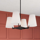 Modway Mercer 4-Light Pendant Light - White/Bronze-Height-Adjustable Rods