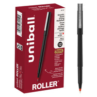 uni-ball Roller Rollerball Pens - 0.5mm - Red-Rollerball Pens