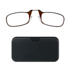 ThinOptics Reader with Universal Black Pod - 1.5 - Brown-Comes in two beautiful styles, the rectangular Brooklyn and the oval Manhattan, and is flattering on both men and women.