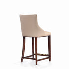 Manhattan Comfort Shubert 22.64" Modern Leatherette Upholstered Counter Stool - Tan - 2 Pack-Made to Last. Commercial Grade Product