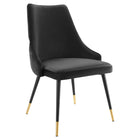 Modway Adorn Tufted Performance Velvet Dining Side Chair - Black-Vintage Modern Accent Dining Chair