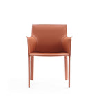 Manhattan Comfort Paris 21.65" Modern Leatherette Upholstered Dining Armchair - Clay-100% Tailored Upholstery from Top to Bottom. Legs Included