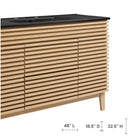 Modway Render 48" Single Sink Bathroom Vanity - Oak/Black-Tapered Wood Legs