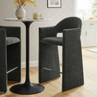 Modway Talia 41" Upholstered Fabric Bar Stool - Charcoal-Bentwood Frame