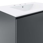 Modway Bryn 36" Wall-Mount Bathroom Vanity - Grey/White-Assembly Required