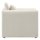 Modway Waverly Boucle Upholstered Armchair - Ivory-Comes Fully Assembled