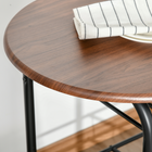 HOMCOM 31.5" 3-Piece Dining Set with Storage Shelf - Natural-Made of robust MDF and metal frame for durability