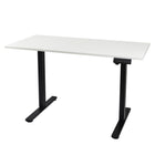 Ezywork Whole Piece Top Electric Standing Desk - Black Frame / White Top-Whole piece table top